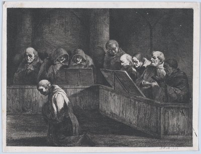 Monges Cantando, 1795. de Jean Jacques de Boissieu
