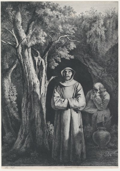 Monges no Deserto, 1797. de Jean Jacques de Boissieu