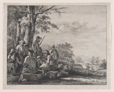 Camponeses Descansando, 1803. de Jean Jacques de Boissieu