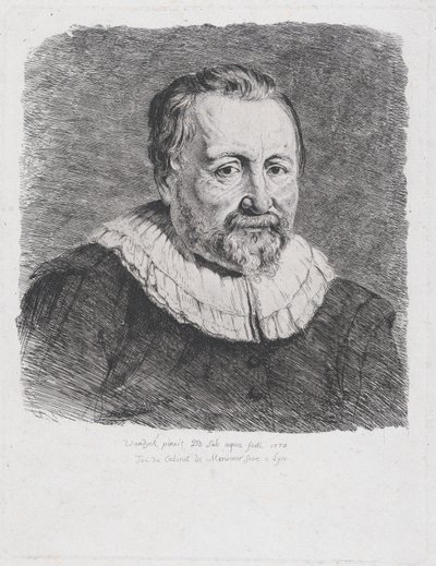 Retrato, depois de Van Dyck, 1770. de Jean Jacques de Boissieu