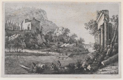 Travessia do Rio, 1796. de Jean Jacques de Boissieu
