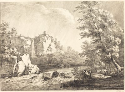 Paisagem do rio com uma tempestade passageira de Jean Jacques de Boissieu