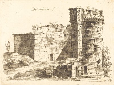 Ruínas do Chateau Saint-Chamond, Loire de Jean Jacques de Boissieu