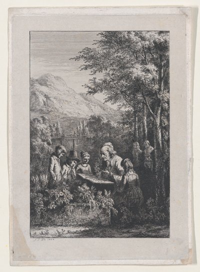 A lição de botânica, 1804. de Jean Jacques de Boissieu