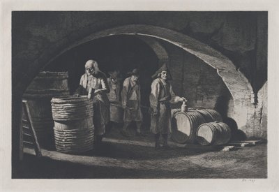 The Coopers, reprodução do final do século XIX do original de 1790. de Jean Jacques de Boissieu