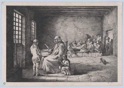 O Mestre da Escola, 1780. de Jean Jacques de Boissieu
