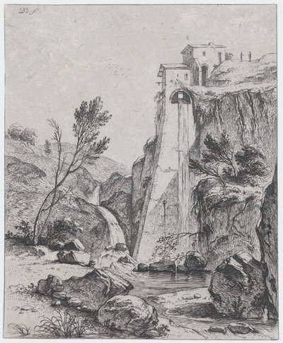 Cachoeira depois de Breenberg, 1764. de Jean Jacques de Boissieu