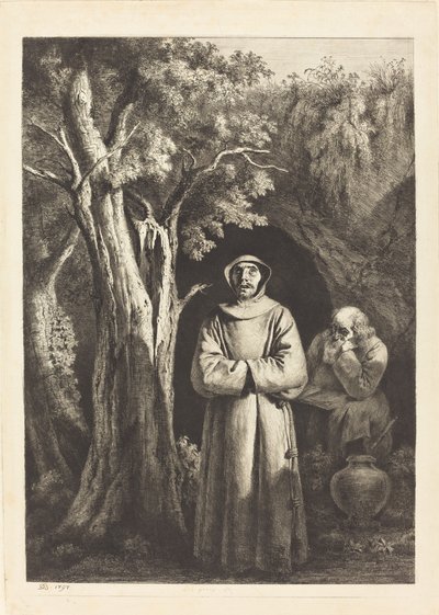 Monges do Deserto de Jean Jacques de Boissieu after Francisco