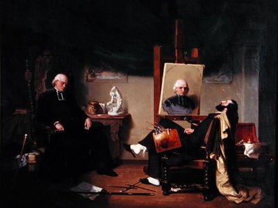 O Pintor e o seu modelo (óleo sobre tela) de Jean Jalabert