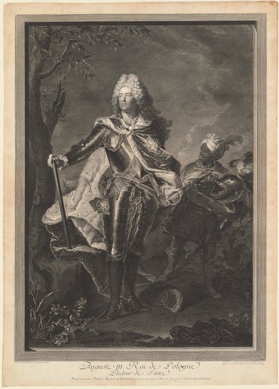 Agosto III. Rei da Polônia, 1750. de Jean Joseph Balechou