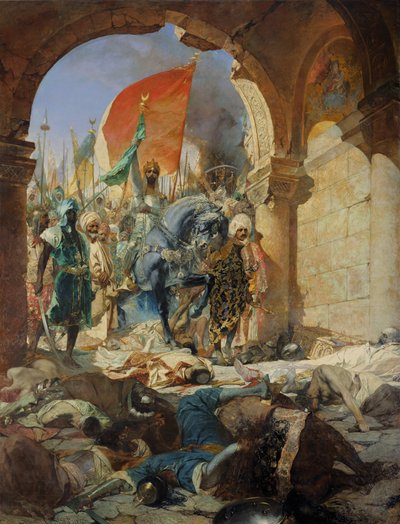 Entrada dos turcos de Maomé II (1432-81) em Constantinopla, 29 de maio de 1453, 1876 de Jean Joseph Benjamin Constant