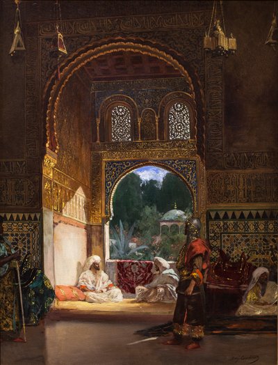 No Palácio do Sultão, sem data. (Óleo sobre tela) de Jean Joseph Benjamin Constant