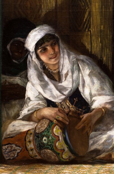 Interior de um harém em Marrocos (pormenor) de Jean Joseph Benjamin Constant