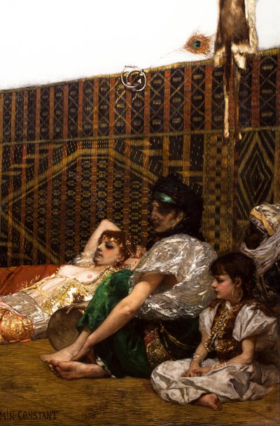 Interior de um harém em Marrocos (pormenor) de Jean Joseph Benjamin Constant
