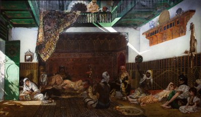 Interior de um harém em Marrocos de Jean Joseph Benjamin Constant