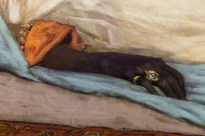 Le jour des funerailles - Cena de Marrocos (pormenor) de Jean Joseph Benjamin Constant