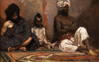 Árabes sentados de Jean Joseph Benjamin Constant
