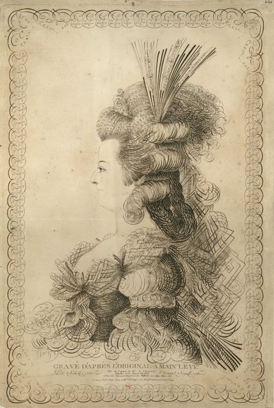 Retrato de Maria Antonieta 1755-1793, Arquiduquesa da Áustria e Rainha..., 1787. de Jean Joseph Bernard