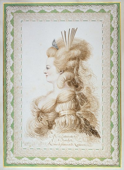 Retrato de Maria Antonieta 1755-1793, arquiduquesa da Áustria e rainha da França..., 1780. de Jean Joseph Bernard