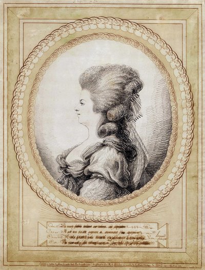 Retrato de Maria Antonieta da Áustria. de Jean Joseph Bernard