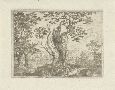Paisagem com uma árvore quebrada de Jean Joseph Hanson