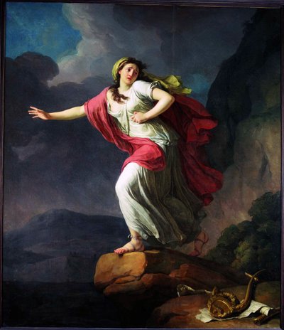 Safo se jogando no mar, 1791. de Jean Joseph Taillasson