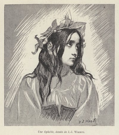 Ophelia (litho) de Jean Joseph Weerts