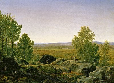 Paisagem ao amanhecer (óleo sobre tela) de Jean Joseph Xavier Bidauld