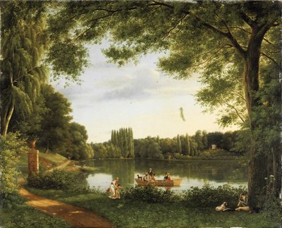 Vista do lago de Ermenonville de Jean Joseph Xavier Bidauld