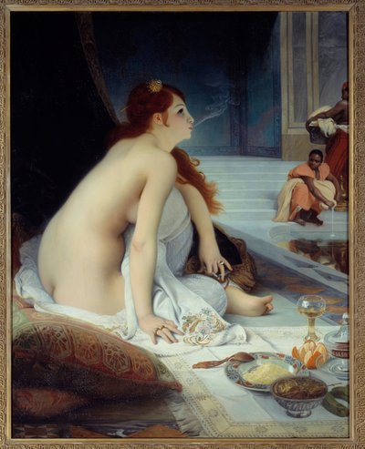 Orientalismo: "O escravo branco" Pintura de Jean Jules Antoine Lecomte du Nouy (1842-1923) 1888 Sol. 1,46x1,18 m Nantes, musee des Beaux Arts - Orientalismo: "O escravo branco". Pintura de Jean Jules Antoine Lecomte du Nouy (1842-1923) de Jean Jules Antoine Lecomte du Nouy