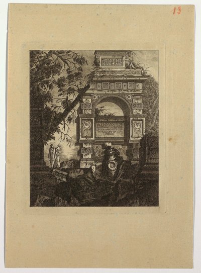 Frontispiece, vasi invention, from "Collection de divers sujets de vases, tombeaux, ruines et fontaines, utile aux artistes..." de Jean Laurent Legeay