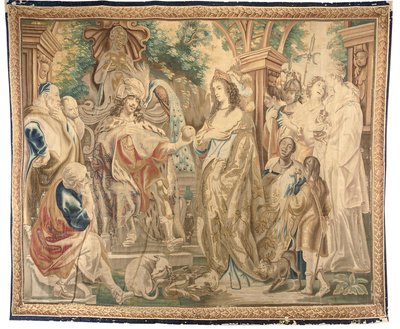 Tapeçaria de Bruxelas de um conjunto de seis, c.1650 (lã e seda) de Jean Le and Eggermans Daniel II Clerc