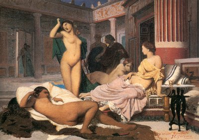 Desenho interior grego, 1848. de Jean Leon Gerome