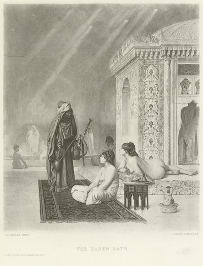 O banho de harém (gravura) de Jean Leon Gerome