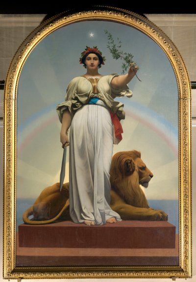 A República por Gerome Jean Leon (1824 - 1904) (alegoria - 1848); Mairie des Lilas de Jean Leon Gerome