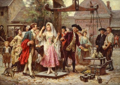 Seu Peso em Ouro, c.1921 (óleo sobre tela) de Jean Leon Gerome Ferris
