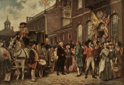 Inauguração de Washington na Filadélfia, c.1930 de Jean Leon Gerome Ferris