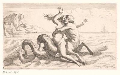 Tritão rapta uma mulher de Jean Lepautre (attributed to)