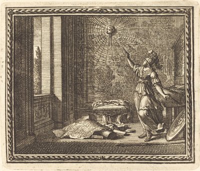 Minerva Transformando Aracne em Aranha de Jean Lepautre