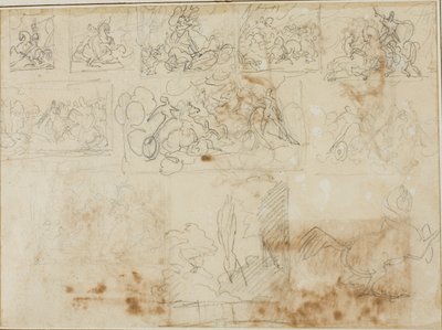 Onze esboços de composição de Jean Louis André Théodore Géricault