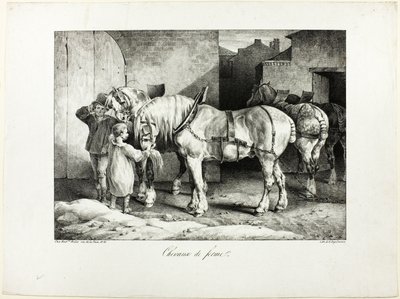 Cavalos de quinta de Jean Louis André Théodore Géricault