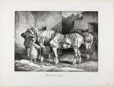 Cavalos de quinta de Jean Louis André Théodore Géricault