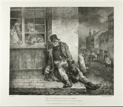 Pity the Sorrows of a Poor Old Man!... plate 2 from Various Subjects Drawn from Life on Stone de Jean Louis André Théodore Géricault