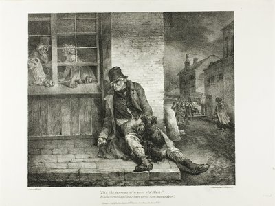 Pity the Sorrows of a Poor Old Man!... plate 2 from Various Subjects Drawn from Life and on Stone (The English Suite) de Jean Louis André Théodore Géricault