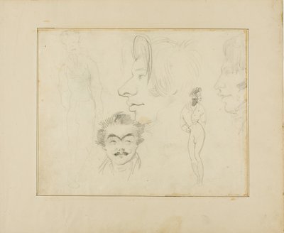 Folha de caricaturas de Jean Louis André Théodore Géricault