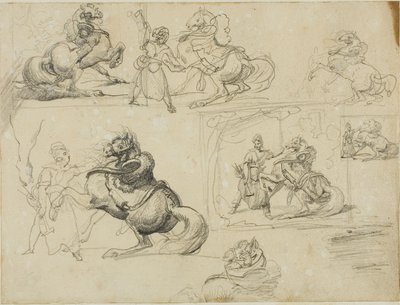 Estudos de Jean Louis André Théodore Géricault