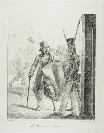 Sentinela suíça no Louvre de Jean Louis André Théodore Géricault