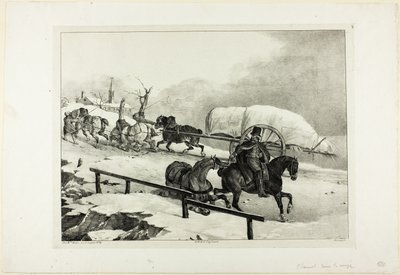 Carroça a subir uma encosta de Jean Louis André Théodore Géricault