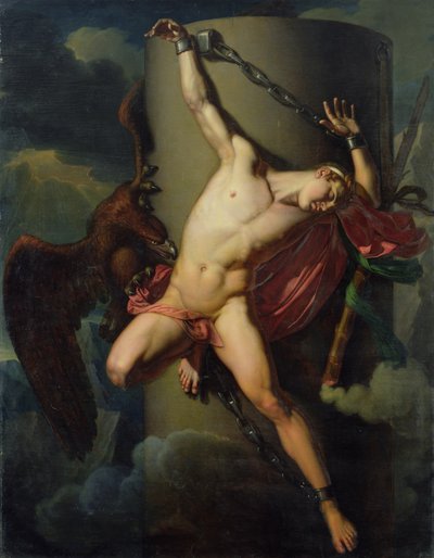 A Tortura de Prometeu, 1819 de Jean Louis Cesar Lair