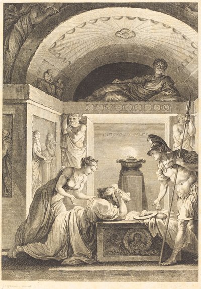 A matrona de Éfeso de Jean Louis Delignon and Antoine Jean Duclos after Jean Honoré Fragonard
